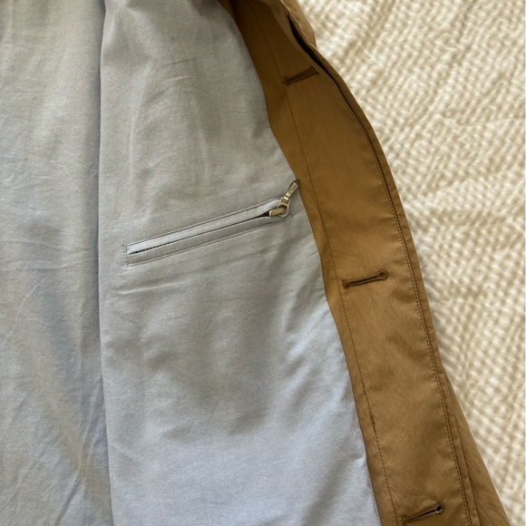 J. Crew Khaki Nylon Cotton Lightweight Raincoat Jacket - Picture 8 of 9